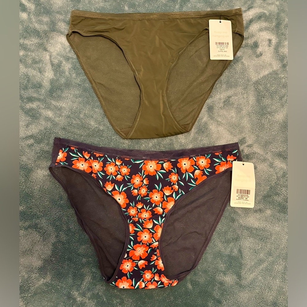 NWT Bundle of Lively Mesh Back Bikini Undies (2 pairs)
